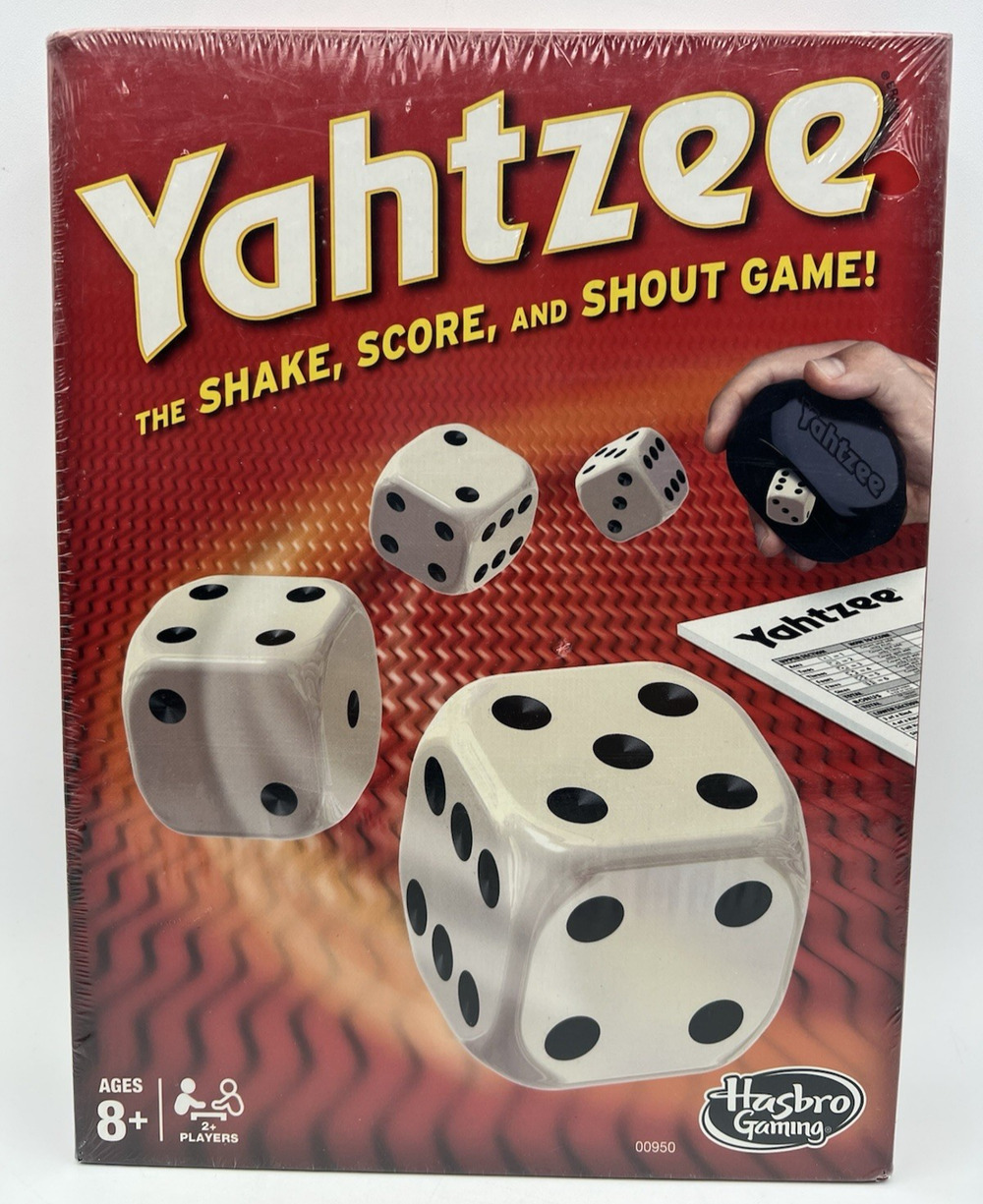 Yahtzee Board Game Hasbro Gaming Dice Shaker Family Game Sealed 2014